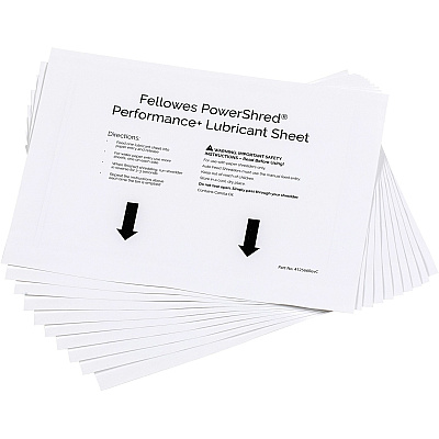 Fellowes Powershred Performance+ Lubricant Sheets (FEL4015501)