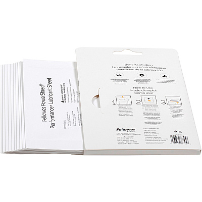 Fellowes Powershred Performance+ Lubricant Sheets (FEL4015501)