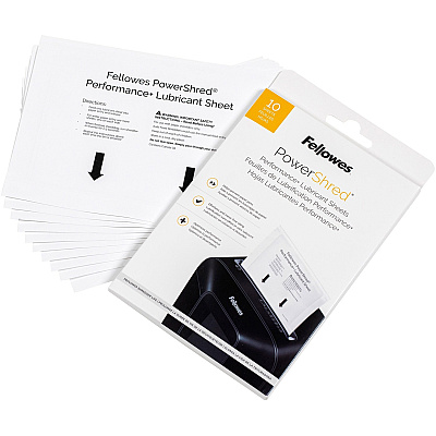 Fellowes Powershred Performance+ Lubricant Sheets (FEL4015501)
