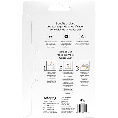 Fellowes Powershred Performance+ Lubricant Sheets (FEL4015501)