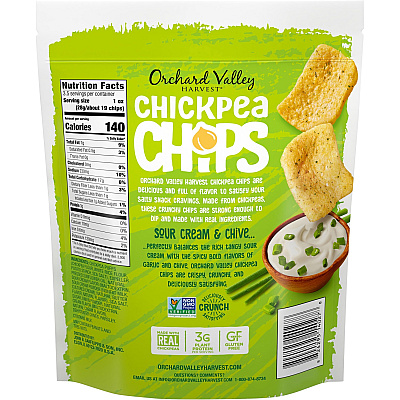 Orchard Valley Harvest Sour Cream and Chive Chickpea Chips (JBSV14027)