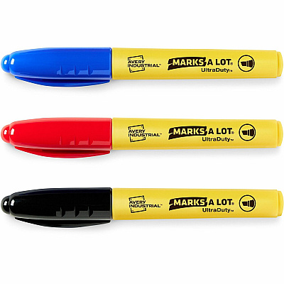 Avery UltraDuty Markers, Chisel Tip, 3 Assorted Markers (AVE29864)