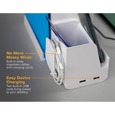 Bostitch Konnect Desk Organizer with Power Station (KT2BASEKIT1W)