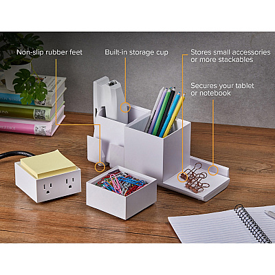 Bostitch Konnect Desk Organizer with Power Station (KT2BASEKIT1W)
