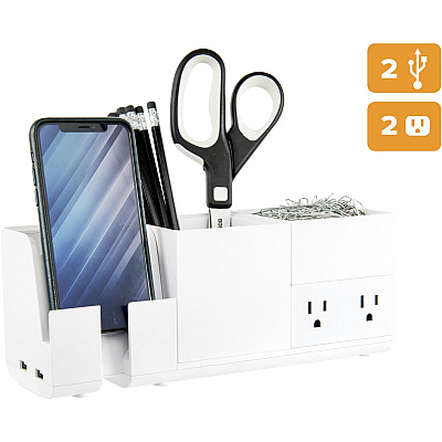 Bostitch Konnect Desk Organizer with Power Station (KT2BASEKIT1W)