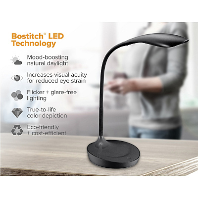 Bostitch Konnect Gooseneck LED Desk Lamp (KTVLED1502B)