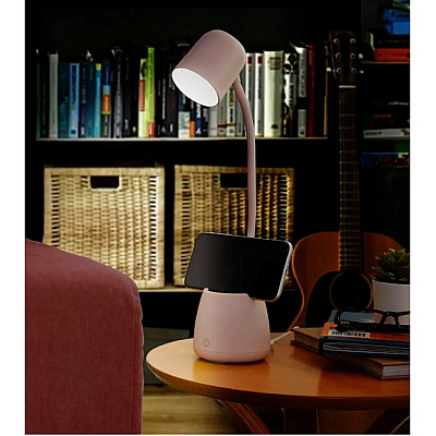Bostitch Desk Lamp with Storage Cup, Pink (LED2105PNK)