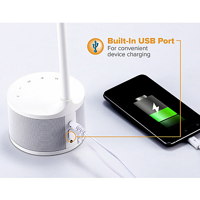 Bostitch LED Bluetooth USB Speaker Lamp (VLED1817WBOS)