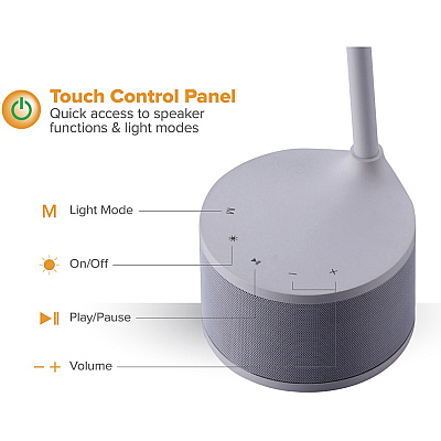 Bostitch LED Bluetooth USB Speaker Lamp (VLED1817WBOS)