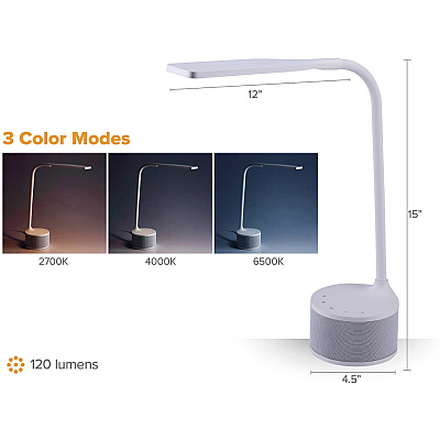 Bostitch LED Bluetooth USB Speaker Lamp (VLED1817WBOS)