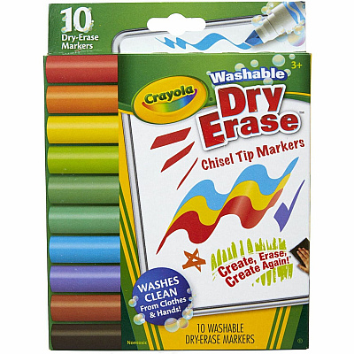 Crayola Washable Dura-Wedge Tip Dry-Erase Markers (CYO587733)