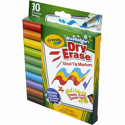 Crayola Washable Dura-Wedge Tip Dry-Erase Markers (CYO587733)