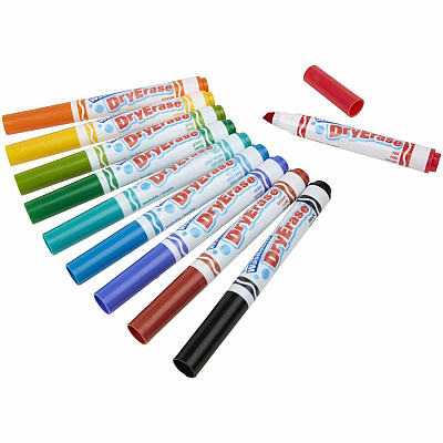 Crayola Washable Dura-Wedge Tip Dry-Erase Markers (CYO587733)
