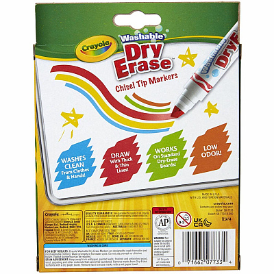 Crayola Washable Dura-Wedge Tip Dry-Erase Markers (CYO587733)