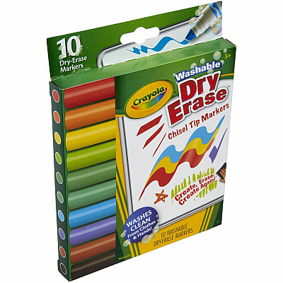 Crayola Washable Dura-Wedge Tip Dry-Erase Markers (CYO587733)