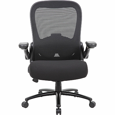 BOSS Heavy Duty Flip Arm Mesh Chair (B601BK)