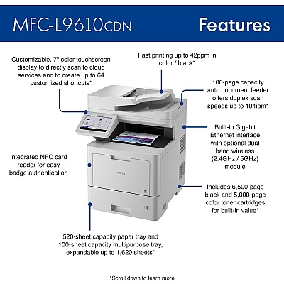 Brother MFC-L9610CDN Laser Multifunction Printer - Color