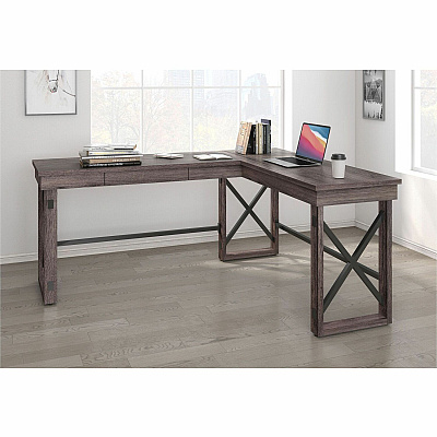 LYS L-Shaped Industrial Desk (LYSDK100LRGK)