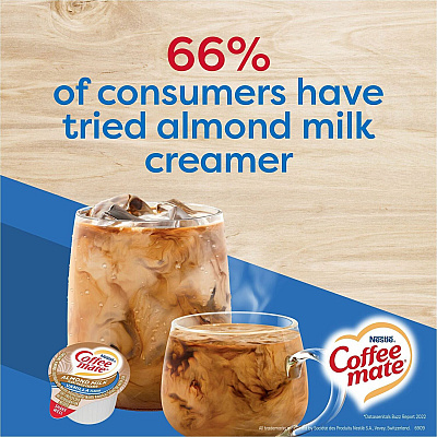 Coffee-mate Coffee-mate Almond Milk Vanilla Liquid Creamer Singles (NES42258)