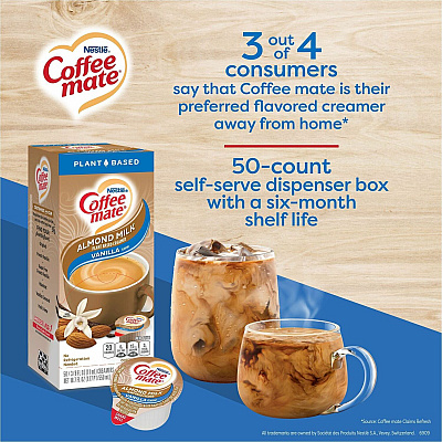 Coffee-mate Coffee-mate Almond Milk Vanilla Liquid Creamer Singles (NES42258)