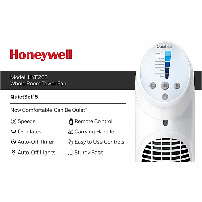 Honeywell QuietSet 5 Tower Fan (HWLHYF260)