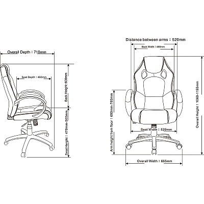 LYS High-back Gaming Chair (LYSCH700PARD)