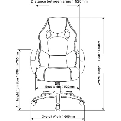 LYS High-back Gaming Chair (LYSCH700PARD)
