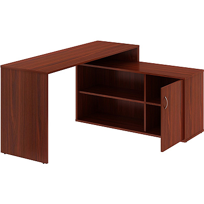 LYS L-Shape Workstation with Cabinet (LYSDK103RRMH)