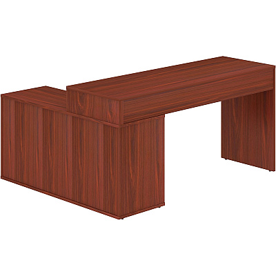 LYS L-Shape Workstation with Cabinet (LYSDK103RRMH)