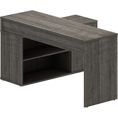 LYS L-Shape Workstation with Cabinet (LYSDK103RRWC)
