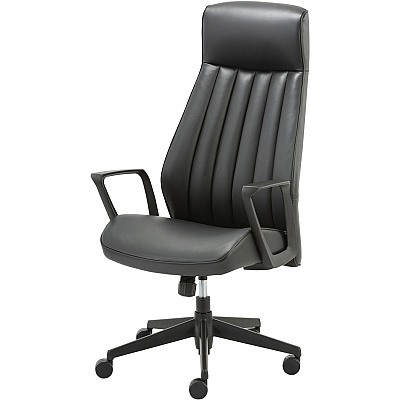 LYS High-Back Bonded Leather Chair (LYSCH100LABK)