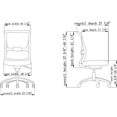 LYS SOHO Collection Staff Chair (LYSCH200MNBK)