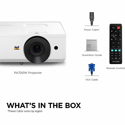 ViewSonic PA700W 4500 Lumens WXGA High Brightness Projector with Vertical Keystone for Business and Education