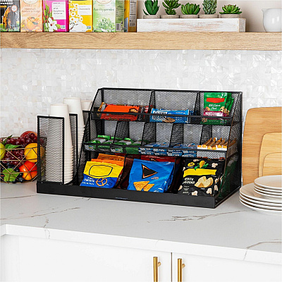 Mind Reader 14-Compartment Coffee/Condiment Organizer (EMSCMG2MESH)