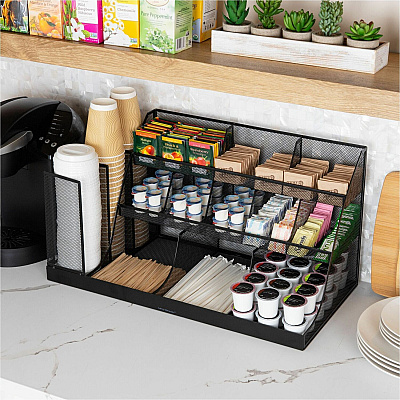 Mind Reader 14-Compartment Coffee/Condiment Organizer (EMSCMG2MESH)