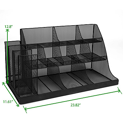 Mind Reader 14-Compartment Coffee/Condiment Organizer (EMSCMG2MESH)