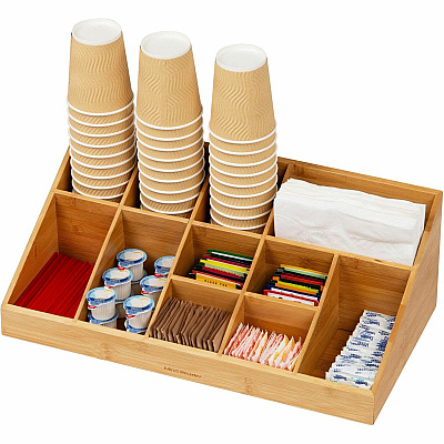 Mind Reader Bali 11-Compartment Bamboo Organizer (EMSCOMORGBM)