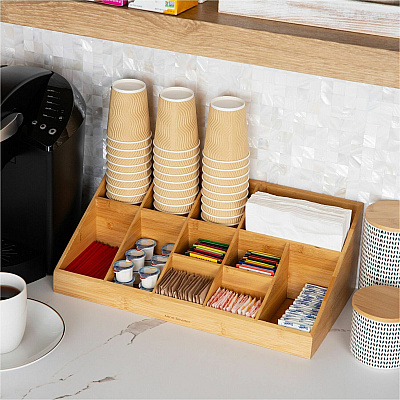 Mind Reader Bali 11-Compartment Bamboo Organizer (EMSCOMORGBM)