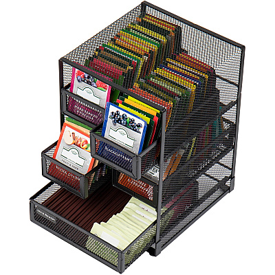 Mind Reader Network 5-Compartment Tea Bag Organizer (EMSMMTDR5)
