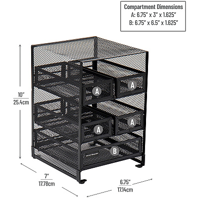 Mind Reader Network 5-Compartment Tea Bag Organizer (EMSMMTDR5)