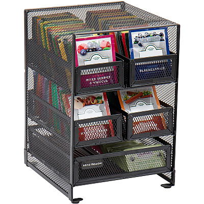 Mind Reader Network 5-Compartment Tea Bag Organizer (EMSMMTDR5)