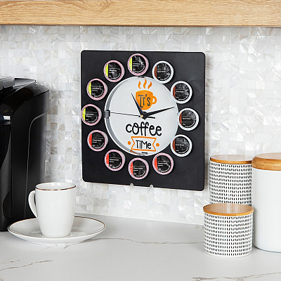 Mind Reader Anchor Coffee Pod Holder with Clock (EMSPODCLOCK)