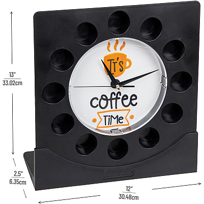 Mind Reader Anchor Coffee Pod Holder with Clock (EMSPODCLOCK)