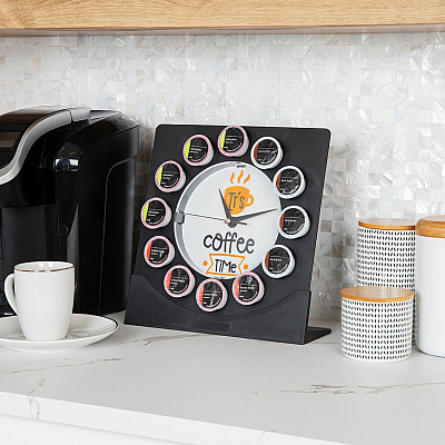 Mind Reader Anchor Coffee Pod Holder with Clock (EMSPODCLOCK)