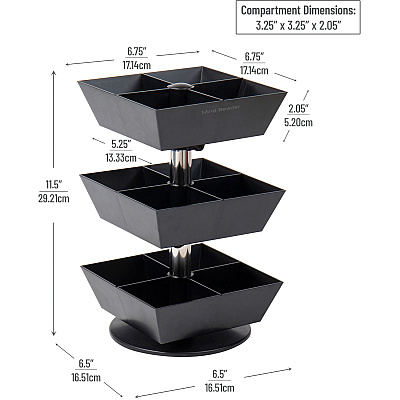 Mind Reader Anchor 12-Compartment Tea Carousel (EMSTEASWIV3T)