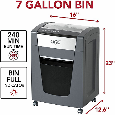 GBC Momentum Paper Shredder, X20-07, Micro-Cut, P-4, Anti-Jam, 20 Sheets (GBCWSM177001)