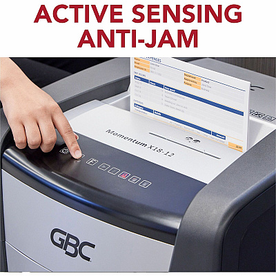 GBC Momentum Paper Shredder, X18-12, Micro-Cut, P-4, Anti-Jam, 18 Sheets (GBCWSM177002)