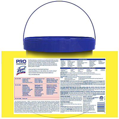 LYSOL Disinfecting Wipe Bucket w/Wipes (RAC99856CT)