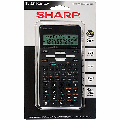 Sharp Scientific Calculator with 2-line Display (SHREL531TGBBW)