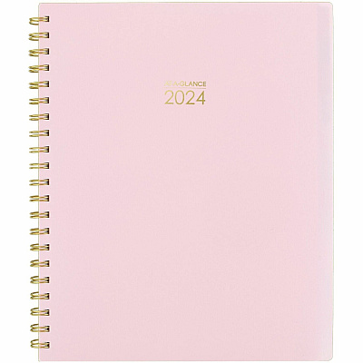 AT-A-GLANCE Harmony Weekly/Monthly Poly Planner, 11 x 9.38, Pink Cover, 13-Month: Jan 2026 to Jan 2027 (109990527)